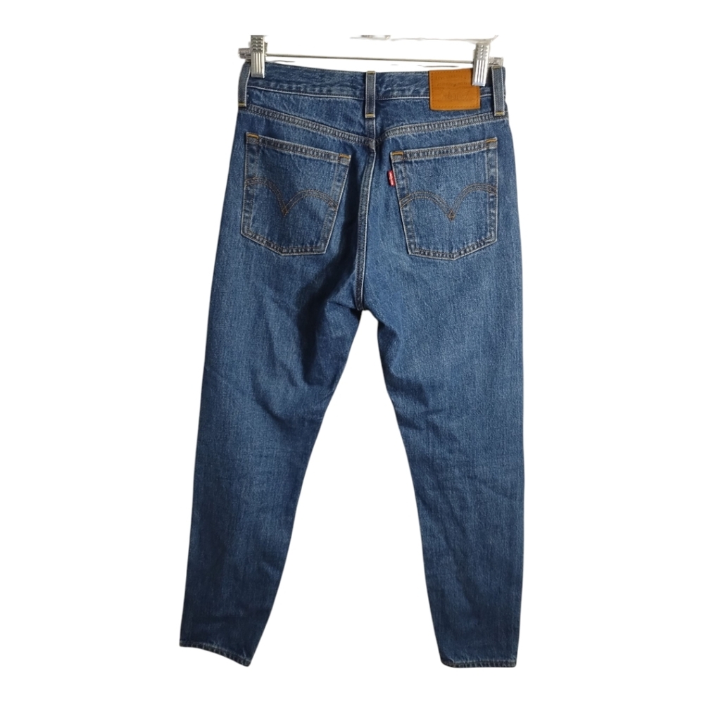 Levis Premium High Waist Wedgie Hidden Button Fly Rodeo Festival Preppy Jean 25 - Picture 2 of 8